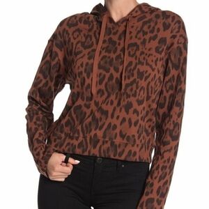 Socialite Leopard Print Brown Hoodie